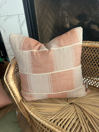 20” x 20” Terra Cotta Boho Throw Pillow Cover