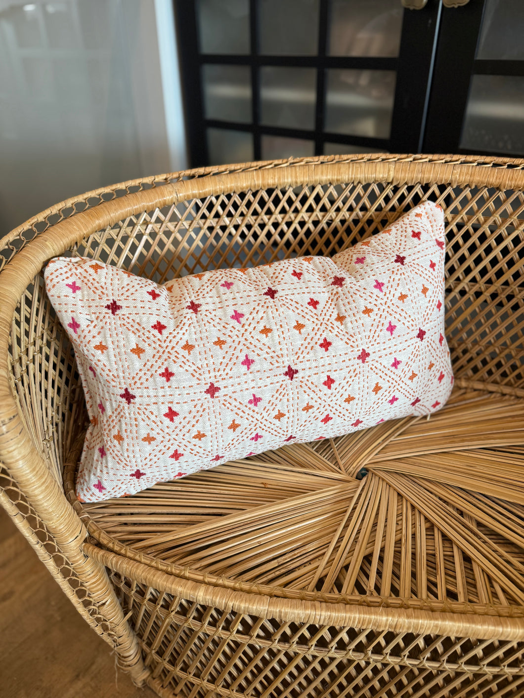 12” x 20” Colourful Geometric Boho Lumbar Decorative Throw Pillow Cover