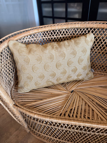 12” x 20” Ochre Gold Arch Lumbar Decorative Throw Pillow Cover