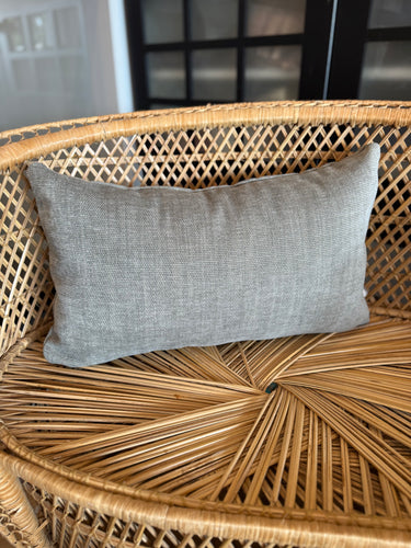 12” x 20” Grey Cozy Lumbar Decorative Throw Pillow Cover