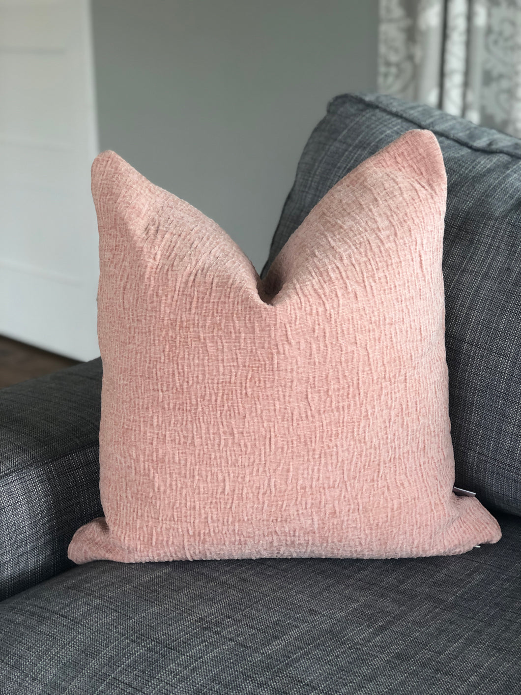 pink velvet pillow