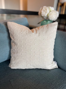 white textured pillow