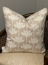 Load image into Gallery viewer, 24” x 24” Modern Floral Neutral Throw Pillow Cover