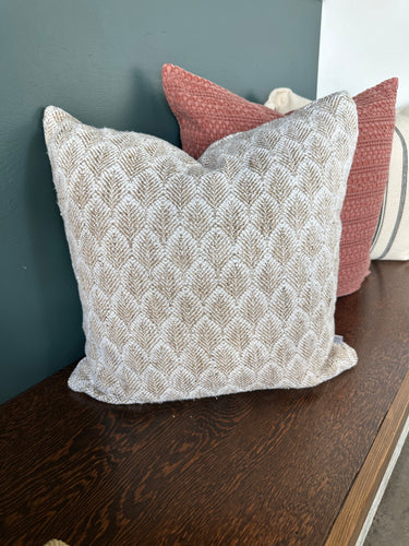 20” x  20” Woven Textured Wheat Throw Pillow Cover
